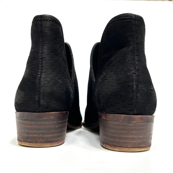 Lucky Brand Baley Black Leather Ankle Boot Bootie - Picture 7 of 10